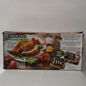 Quick Taco As-Seen-On-TV Non-Stick Baking Rack & Server New-in-Box Recipe Guide